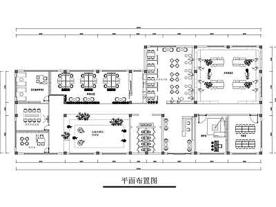 开放办公室 共享办公空间平面 共享办公室平面图 共享阅读室平面图
