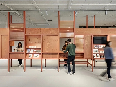 现代其他柜子 等候区多功能展柜 展柜 隔断柜 多功能柜 一体式展墙柜