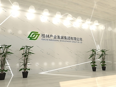 现代简约办公大堂 企业形象前台 大理石公司文化墙 现代集团形象墙 简约企业背景墙 线性灯光形象墙