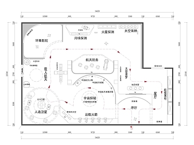 科技展厅 文化艺术展厅平面 室内展馆平面图 科技展厅平面图 展览馆布局图