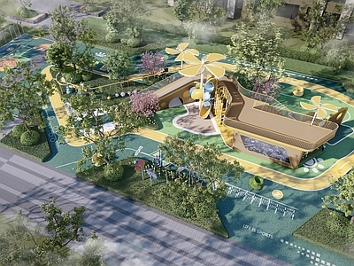 现代主义儿童游乐空间 住宅景观 住宅儿童游乐空间 住宅休闲空间