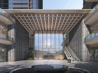 现代大门 多元社区大门 社区服务中心 小区大门 商业综合体