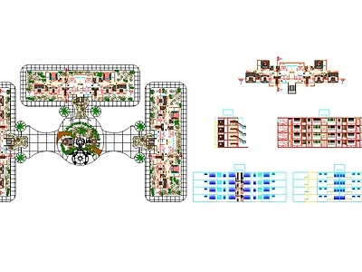 公寓建筑 标准U型公寓 全套图纸