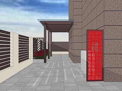 新中式景观廊架 葡萄架