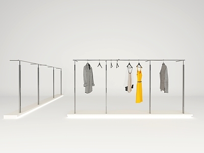 极简晾衣架 服装店货架道具 模特衣服 叠装台流水台饰品 层板鞋包帽子架