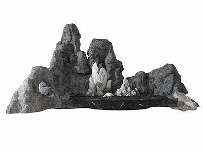 新中式假山水景