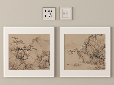 新中式组合画 装饰挂画组合