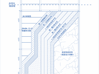 墙面节点 湿区钢架墙工法 钢架墙 钢架挂网墙 螺纹钢 钢架配件