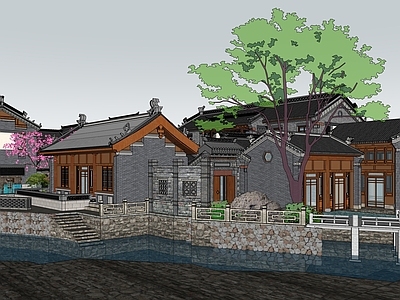 中式古建商业街 传统建筑老码头 京派建筑商业街 网红古建街区