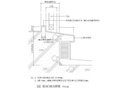 其他节点详图 屋顶门槛大样图