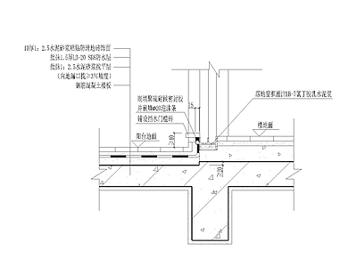 其他节点详图 落地窗防水构造