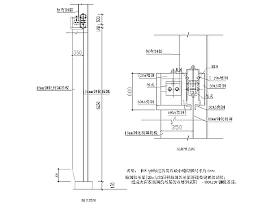 其他节点详图 玻璃幕墙顶部 节点详图