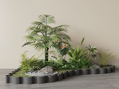 现代植物堆 室内植物造景植物