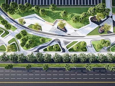 现代主义口袋公园 现代景观公园 线性公园 口袋公园
