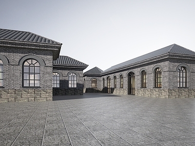 欧式古建风格建筑 胡同 古风建筑 古风商业街 坡屋顶 古城