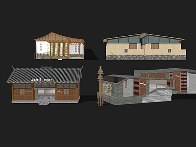 中式古建小公建 厕所 公厕 洗手间 景区厕所 乡村洗手间