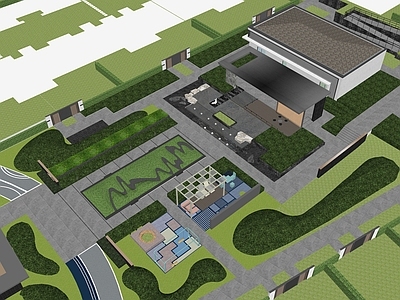 现代主义小区景观 住宅景观 住宅亭子 住宅廊架景观 住宅水景景观 住宅休闲区