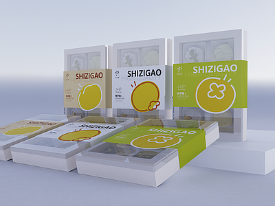 现代食品展台 精细建模 精细食品 塑料冲压包装 文创食品包装 网红特产包装