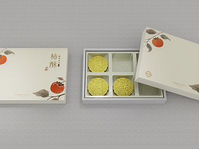 新中式食物饮料 精细建模 精细食品 塑料冲压包装 文创食品包装 网红特产包装
