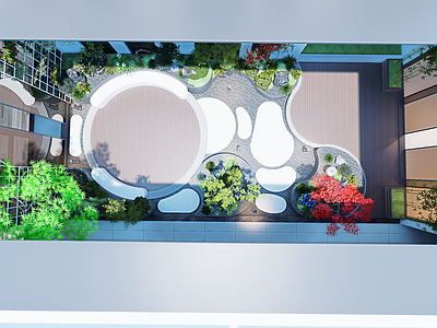 新中式景观屋顶花园 屋顶花园
