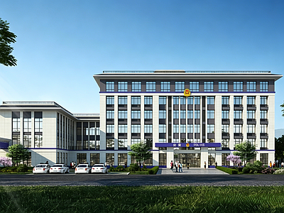 行政机构建筑 派出所全套图纸 派出所施工图 公安局 派出所 效果图派出所