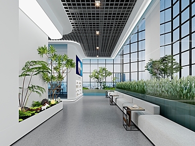 现代其他办公空间 科研 展厅 走廊 休闲 玻璃隔断