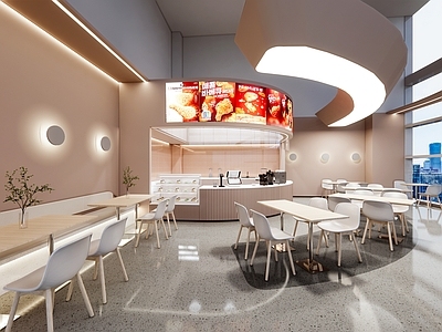奶油风快餐店