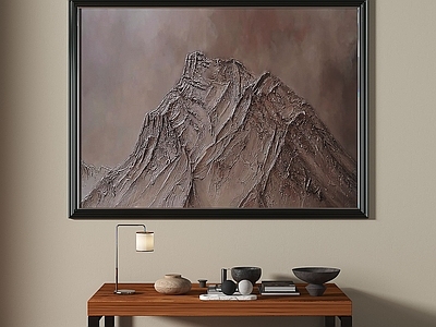 侘寂山水画 法式复古侘寂挂画