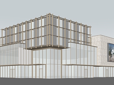 现代主义售楼处建筑