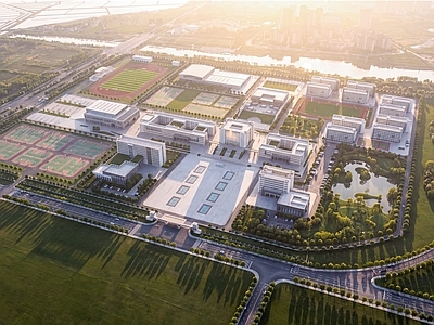 现代主义学校建筑 现代大学 大学图书馆 学校全 学校射击场 学校校园全