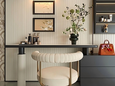 轻奢化妆间 轻奢化妆间 化妆台 衣帽间