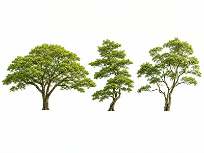 极简乔木 2D植物素材 豪宅主景树 精品景观树 植物素材