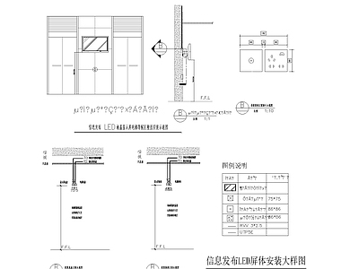 其他节点详图 信息发布LED 屏体安装大样图