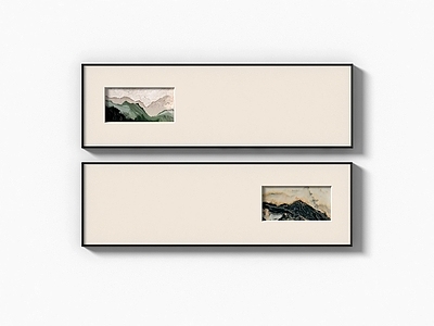 新中式抽象挂画 抽象山水办公挂画