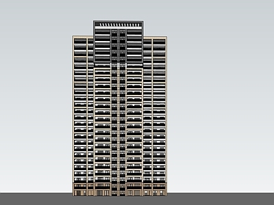 现代主义小高层住宅楼