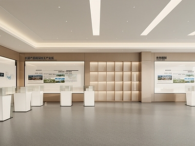 现代简约企业文化展厅 现代企业展厅 企业文化展厅 展厅 商业展厅