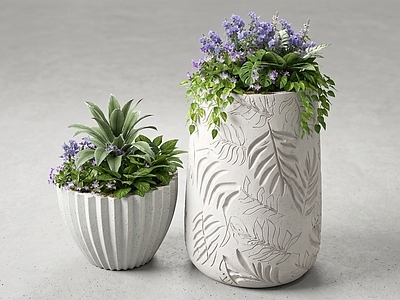 现代花钵花器 艺术浮雕花钵