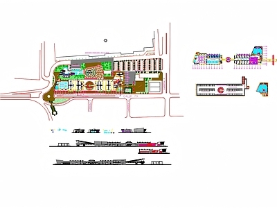 机场建筑 某小型机场 平立剖全套图纸