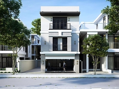 现代主义联排别墅 现代多层住宅