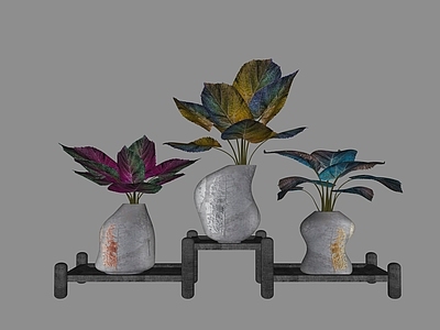 侘寂绿植摆件 盆栽 花架 装饰摆件 绿植