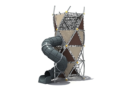 现代游乐设施 爬网 滑梯 游乐设备