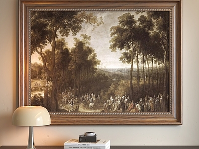 中古风山水画