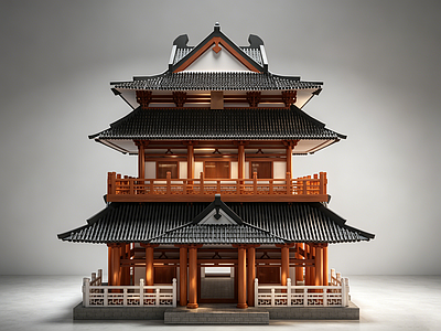 中式古建古建 古建 寺庙 建筑 古楼 徽派建筑