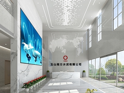现代办公大厅 公司大厅