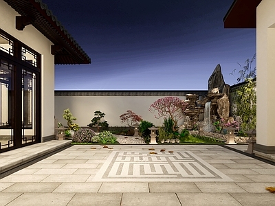 新中式景观庭院 新中式庭院