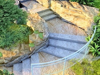 现代主义台阶景观