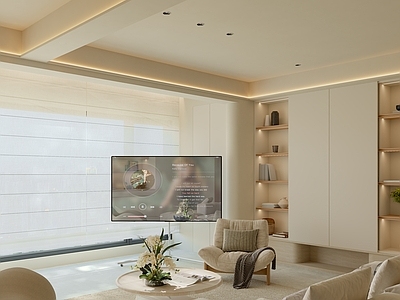奶油风别墅客餐厅
