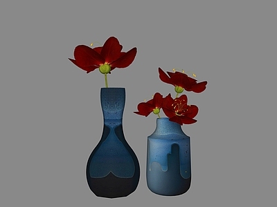 现代花艺 花瓶 花 陶瓷瓶 装饰摆件
