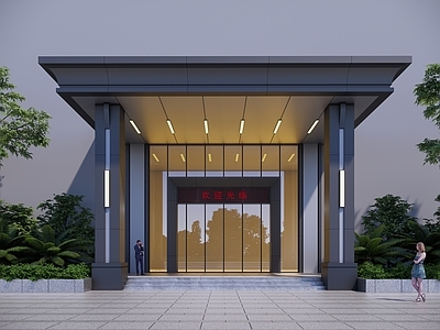 现代主义大门 现代建筑入口造型