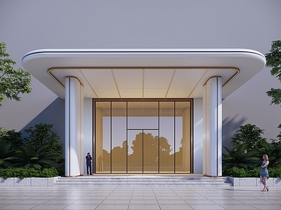 现代大门 现代建筑入口造型